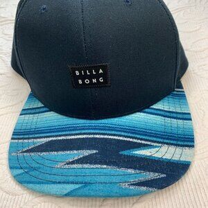 Billabong Mens One Size Snapback Cap With Blue Wave Pattern Adjustable Hat